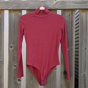 Woman's Large Red Long-Sleeve Bodysuit